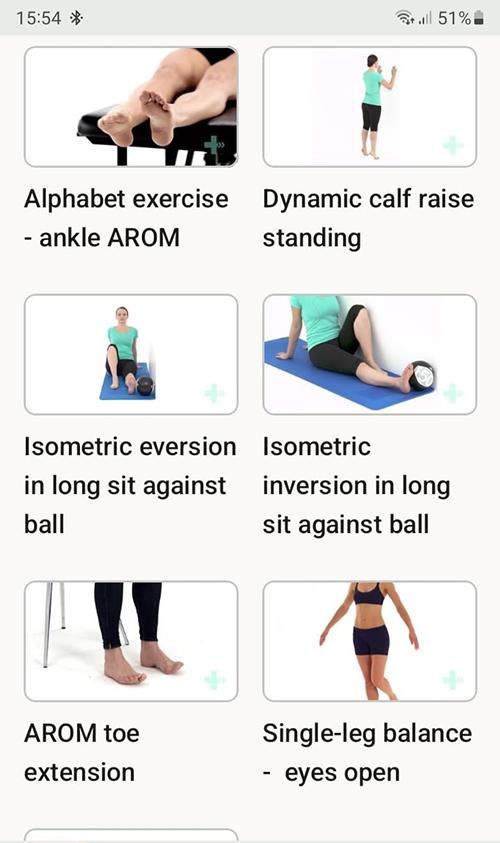 Anterior ankle impingement exercise program